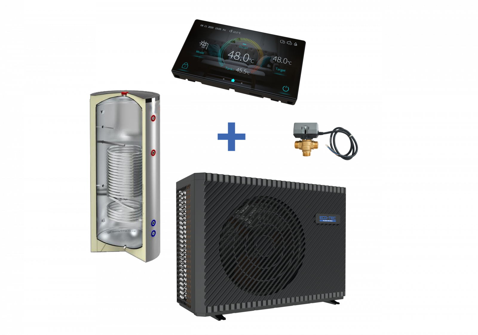 Pachet Complet Pompă de Căldură 8.9 kW R290 + Boiler 200L + Accesorii